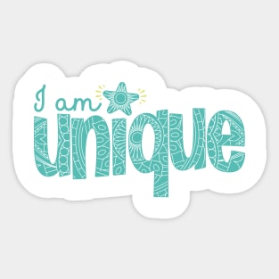 I Am Unique Sticker